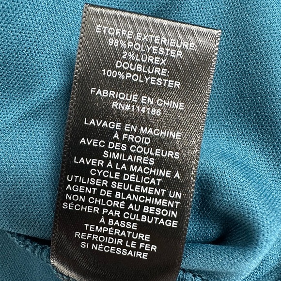 NWT Frye Floral Sheer Lurex Long Sleeve Split V-Neck Blouse - Picture 9 of 10